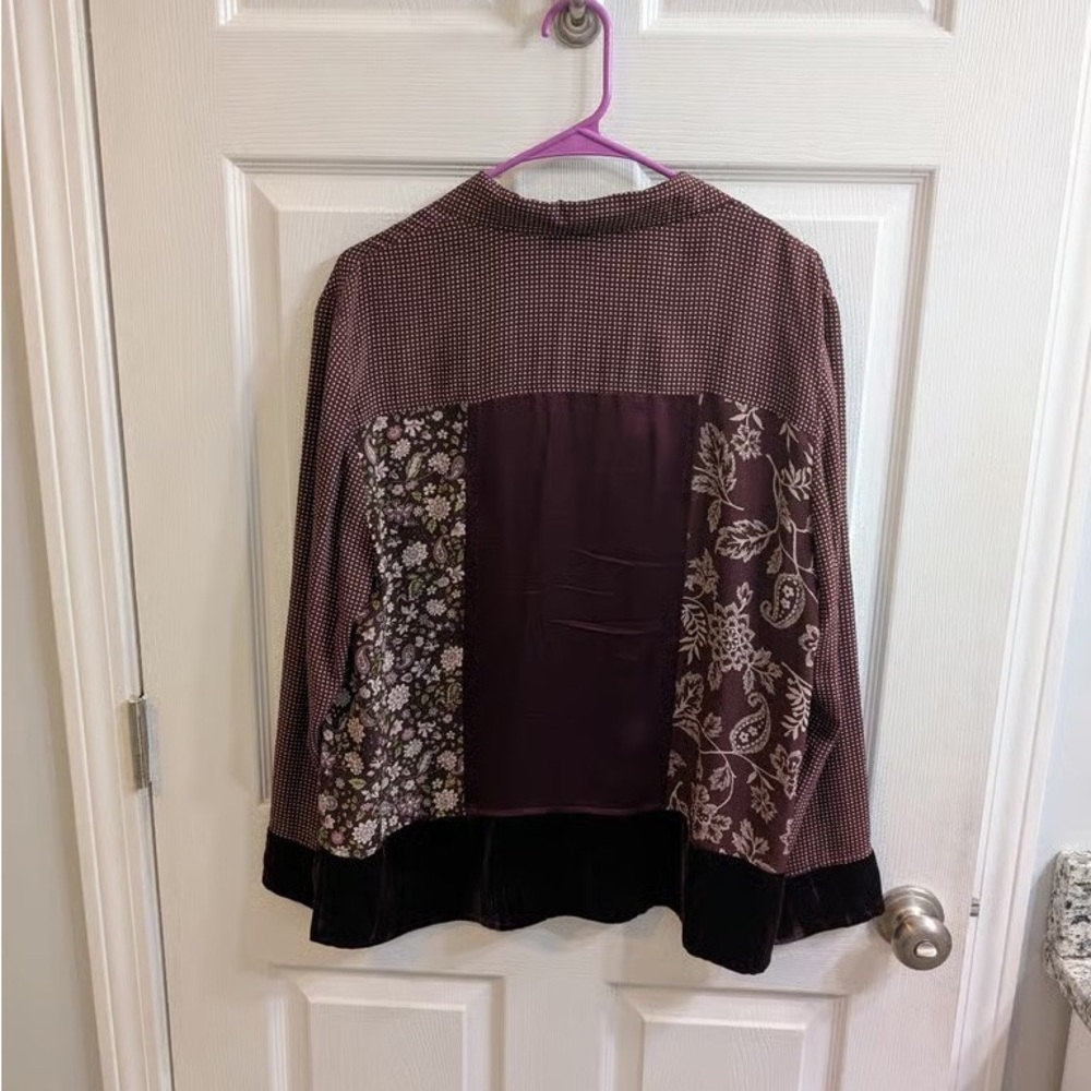 Patchwork Jacket with Floral Patterns - image 1